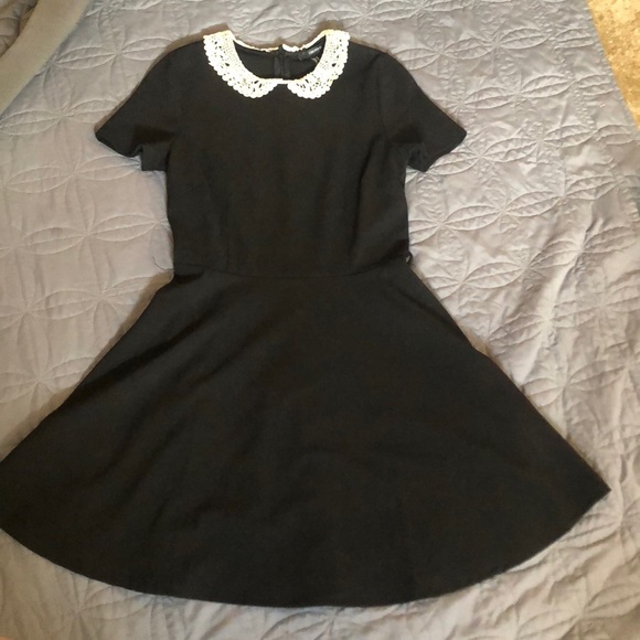 Forever 21 Dresses & Skirts - Forever 21 Black dress lace collar